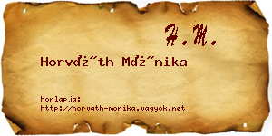 Horváth Mónika névjegykártya