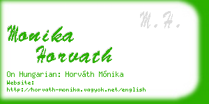 monika horvath business card